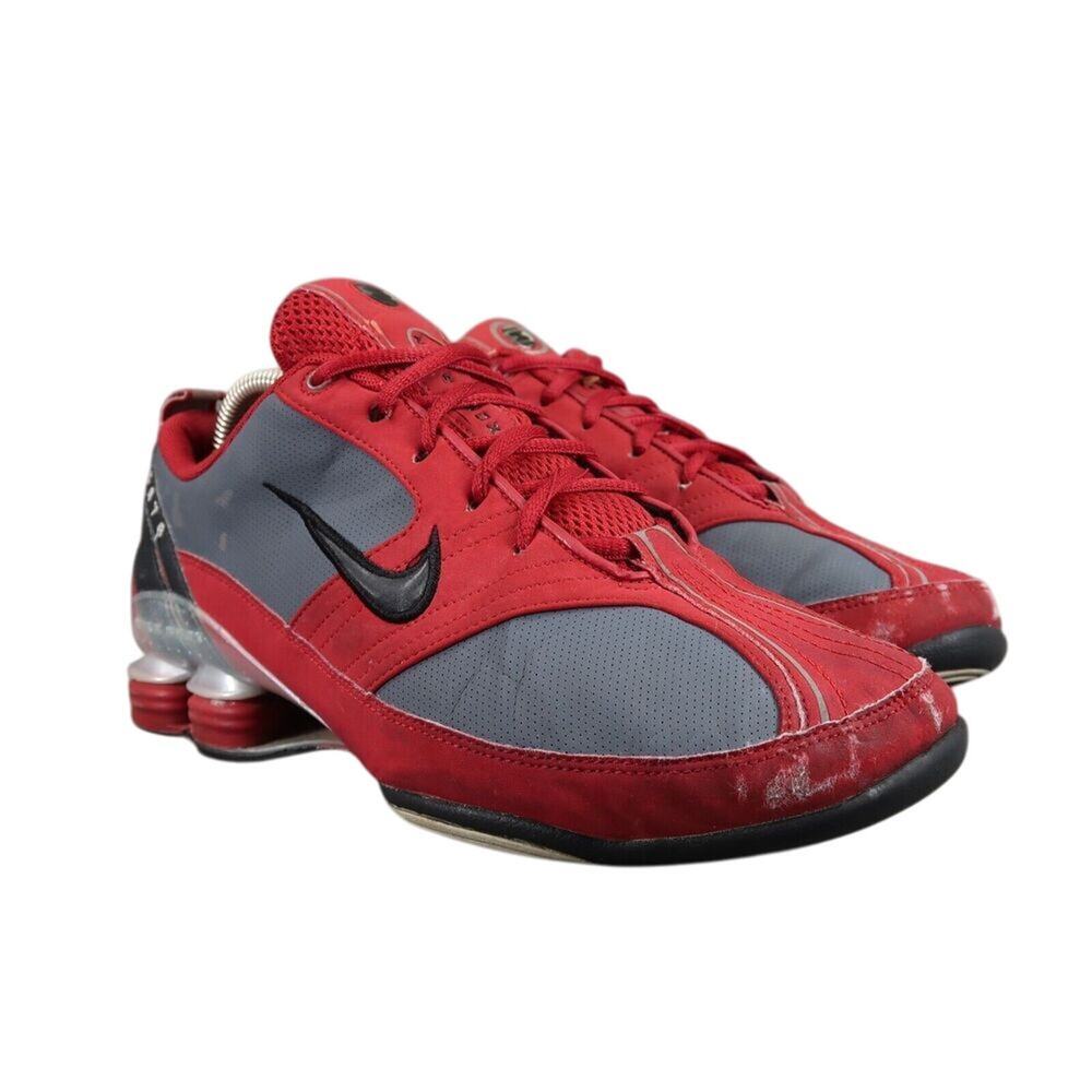 Nike Shoes Womens 8 Athletic Trainers Shox Sneakers Vintage Sport Red Grey Low